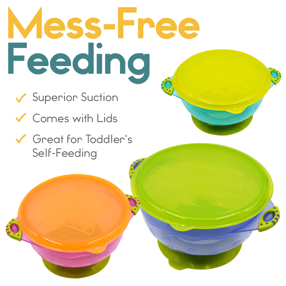 Baby & Toddler Suction Bowls + Lids