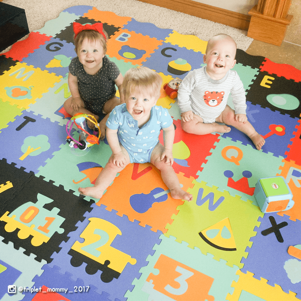 Baby Play Mat Tiles Extra Large Thick Non-Toxic Foam Floor Puzzle Mat  Interlocking Activity Playmat for Infants Toddlers Kids Crawling Tummy Time