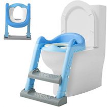 Potty Training Seat with Adjustable Ladder, Blue