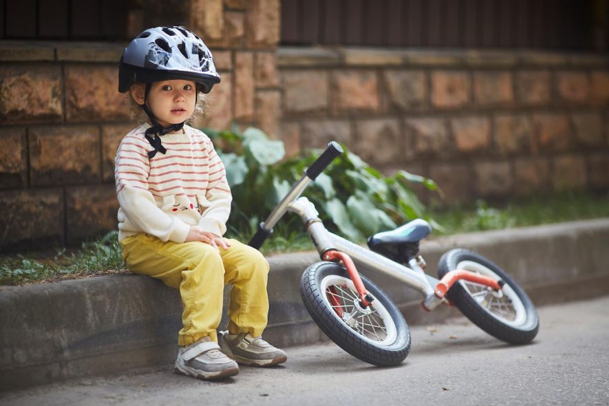 toddler girl bike - Girl toddler with a balance bike