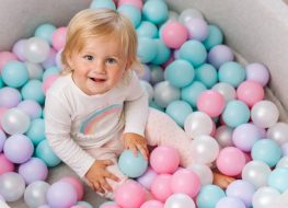 baby in baby ball pit