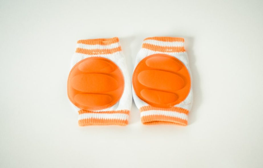 a pair of crawling knee pads for babies