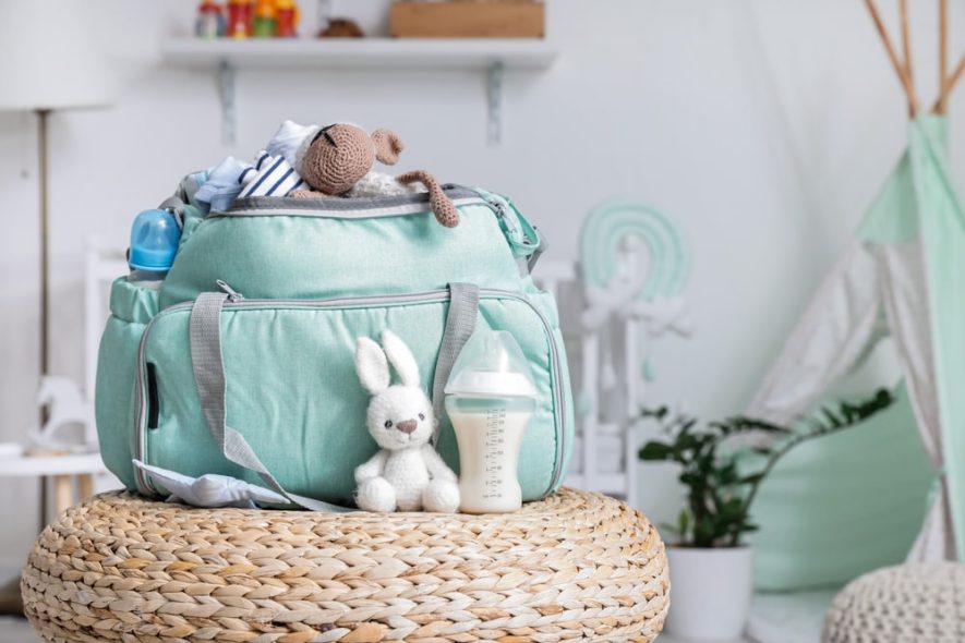 diaper bag and baby accessories 