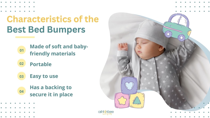 four characteristics of the best bed bumpers and a baby sleeping